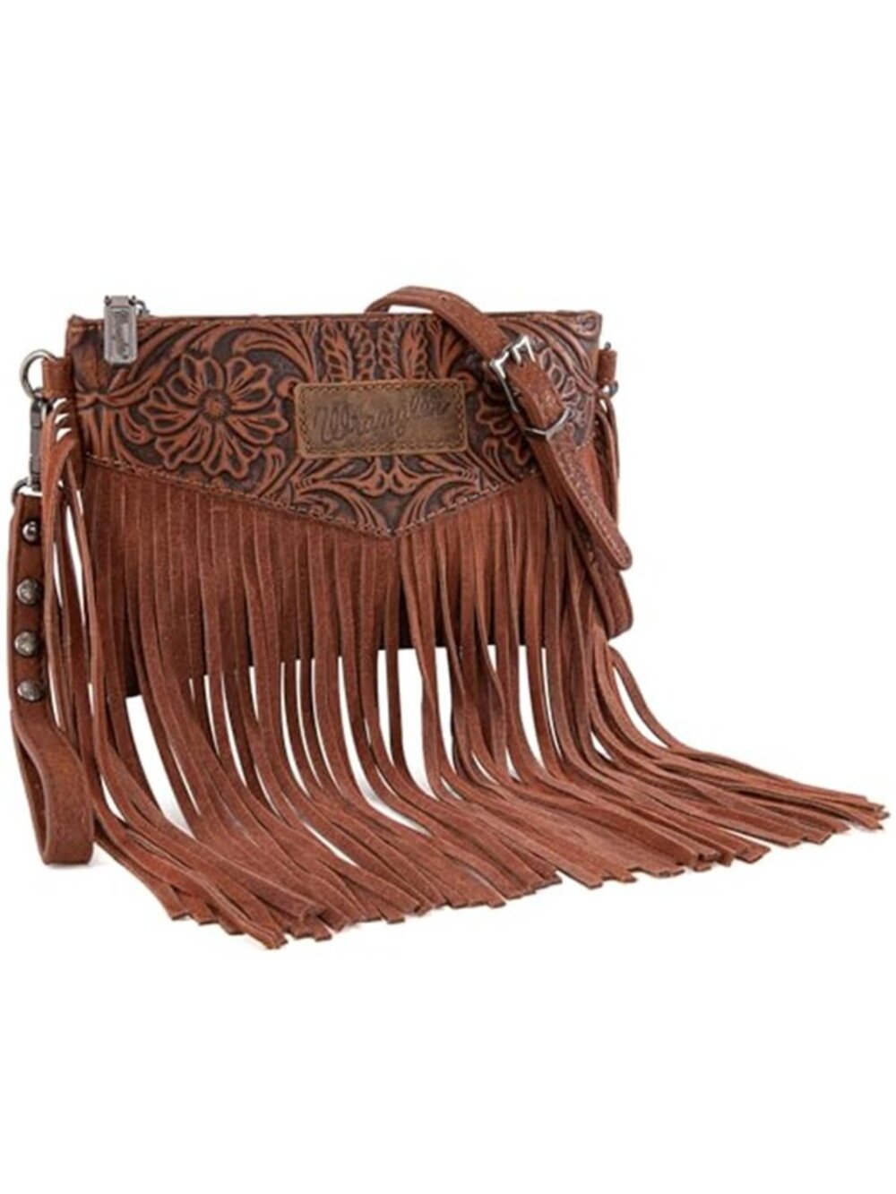 Western Crossbody Bag Fringe Tooled Faux Leather Wristlet Clutch Cowgirl Purse